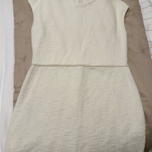 Zara Cream Textured Mini Dress